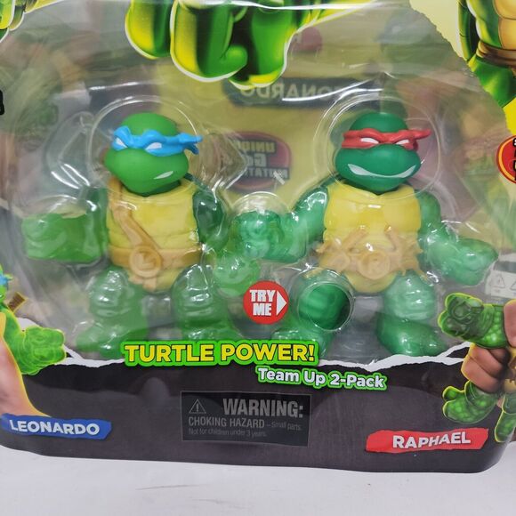 Goo Jit Zu Teenage Mutant Ninja Turtles 2 Pack Nickelodeon Leonardo Raphael - Picture 2 of 10